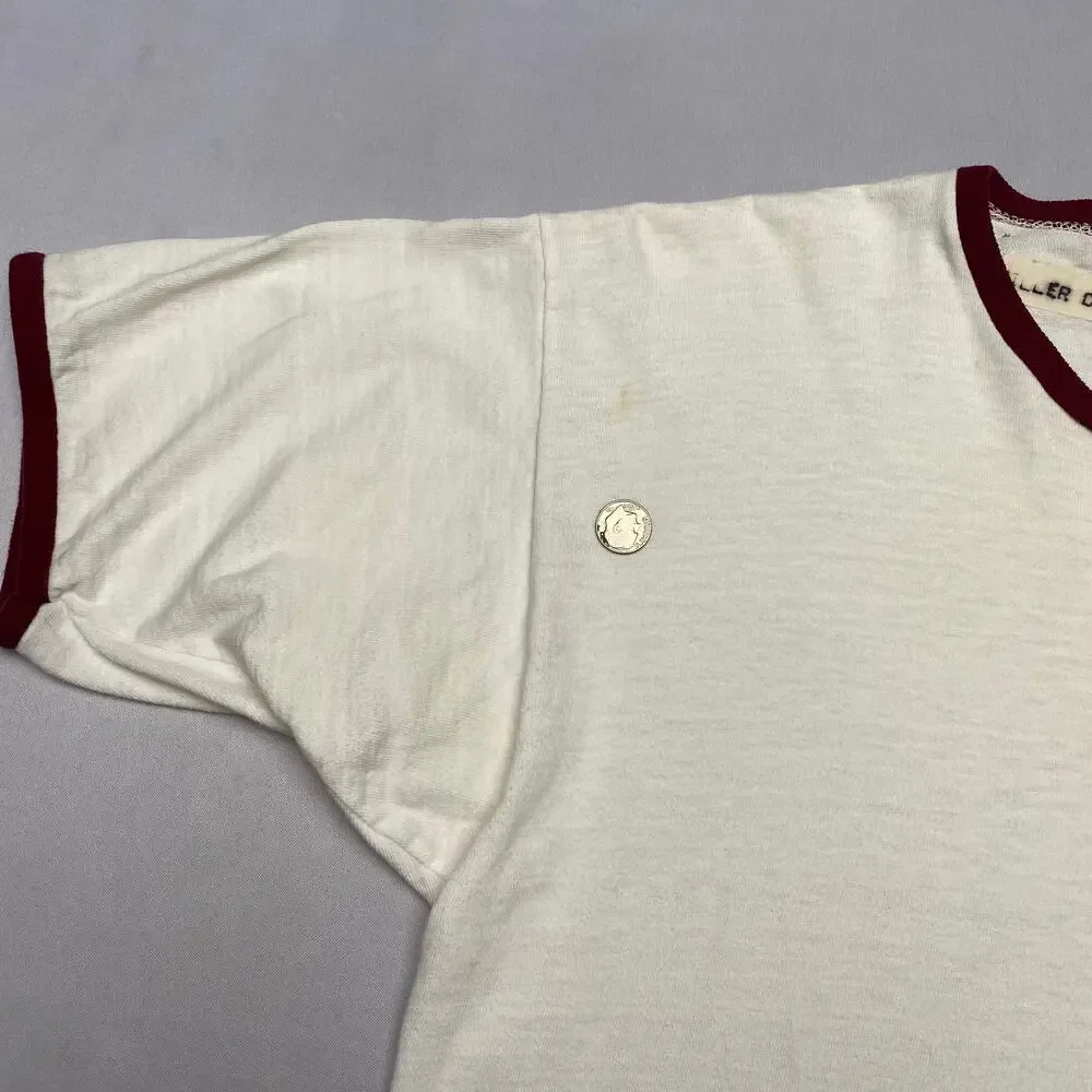 Vintage 60s Champion Running Man Exeter Rowing Ringer T Shirt Men's Large - Picture 8 of 9